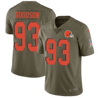 Nike Cleveland Browns #93 B.J. Goodson Olive Men's Stitched NFL Limited 2017 Salute To Service Jersey