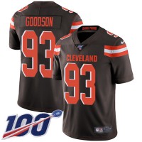 Nike Cleveland Browns #93 B.J. Goodson Brown Team Color Men's Stitched NFL 100th Season Vapor Untouchable Limited Jersey