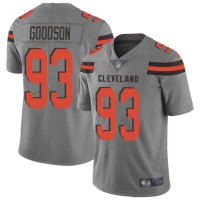 Nike Cleveland Browns #93 B.J. Goodson Gray Men's Stitched NFL Limited Inverted Legend Jersey