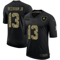 Cleveland Cleveland Browns #13 Odell Beckham Jr. Men's Nike 2020 Salute To Service Camo Limited NFL Jersey Black