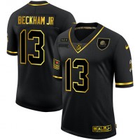 Cleveland Cleveland Browns #13 Odell Beckham Jr. Men's Nike 2020 Salute To Service Golden Limited NFL Jersey Black