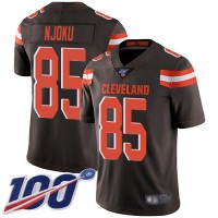 Nike Cleveland Browns #85 David Njoku Brown Team Color Men's Stitched NFL 100th Season Vapor Limited Jersey
