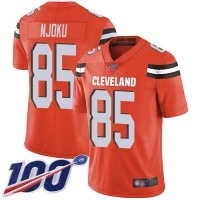 Nike Cleveland Browns #85 David Njoku Orange Alternate Men's Stitched NFL 100th Season Vapor Limited Jersey