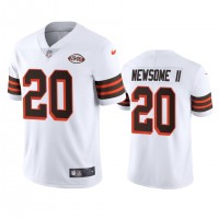 Cleveland Cleveland Browns #20 Greg Newsome II Nike 1946 Collection Alternate Vapor Limited NFL Jersey - White