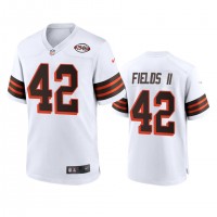 Men's Cleveland Browns #42 Tony Fields II Nike 1946 Collection Alternate Game Limited NFL Jersey - White