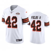 Cleveland Cleveland Browns #42 Tony Fields II Nike 1946 Collection Alternate Vapor Limited NFL Jersey - White