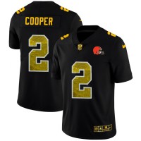 Cleveland Cleveland Browns #2 Amari Cooper Men's Black Nike Golden Sequin Vapor Limited NFL Jersey