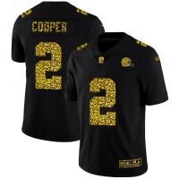 Cleveland Cleveland Browns #2 Amari Cooper Men's Nike Leopard Print Fashion Vapor Limited NFL Jersey Black