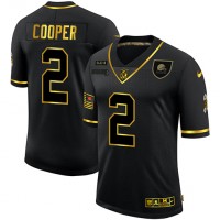 Cleveland Cleveland Browns #2 Amari Cooper Men's Nike 2020 Salute To Service Golden Limited NFL Jersey Black