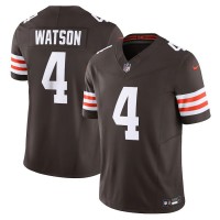Cleveland Cleveland Browns #4 Deshaun Watson Nike Men's Brown Vapor F.U.S.E. Limited Jersey