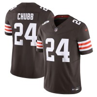 Cleveland Cleveland Browns #24 Nick Chubb Nike Men's Brown Vapor F.U.S.E. Limited Jersey