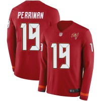 Nike Tampa Bay Buccaneers #19 Breshad Perriman Red Team Color Men's Stitched NFL Limited Therma Long Sleeve Jersey