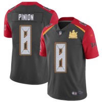 Nike Tampa Bay Buccaneers #8 Bradley Pinion Gray Men's Super Bowl LV Champions Patch Stitched NFL Limited Inverted Legend Jersey