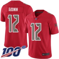 Nike Tampa Bay Buccaneers #12 Chris Godwin Red Men's Stitched NFL Limited Rush 100th Season Jersey