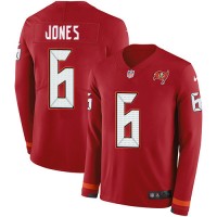 Nike Tampa Bay Buccaneers #6 Julio Jones Red Team Color Men's Stitched NFL Limited Therma Long Sleeve Jersey