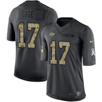 Nike Tampa Bay Buccaneers #17 Russell Gage Black Men's Stitched NFL Limited 2016 Salute to Service Jersey