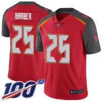 Nike Tampa Bay Buccaneers #25 Peyton Barber Red Team Color Men's Stitched NFL 100th Season Vapor Limited Jersey
