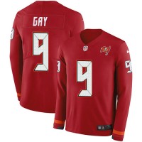 Nike Tampa Bay Buccaneers #9 Matt Gay Red Team Color Men's Stitched NFL Limited Therma Long Sleeve Jersey