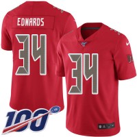 Nike Tampa Bay Buccaneers #34 Mike Edwards Red Men's Stitched NFL Limited Rush 100th Season Jersey
