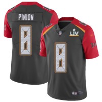 Nike Tampa Bay Buccaneers #8 Bradley Pinion Gray Men's Super Bowl LV Bound Stitched NFL Limited Inverted Legend Jersey