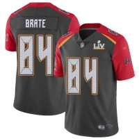 Nike Tampa Bay Buccaneers #84 Cameron Brate Gray Men's Super Bowl LV Bound Stitched NFL Limited Inverted Legend Jersey