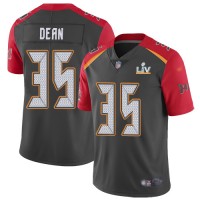 Nike Tampa Bay Buccaneers #35 Jamel Dean Gray Men's Super Bowl LV Bound Stitched NFL Limited Inverted Legend Jersey