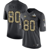 Nike Tampa Bay Buccaneers #80 O. J. Howard Black Men's Super Bowl LV Bound Stitched NFL Limited 2016 Salute to Service Jersey