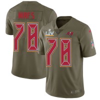 Nike Tampa Bay Buccaneers #78 Tristan Wirfs Olive Men's Super Bowl LV Bound Stitched NFL Limited 2017 Salute To Service Jersey