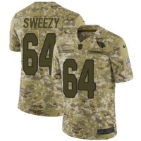 Nike Arizona Cardinals #64 J.R. Sweezy Camo Men's Stitched NFL Limited 2018 Salute To Service Jersey