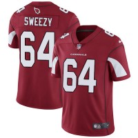 Nike Arizona Cardinals #64 J.R. Sweezy Red Team Color Men's Stitched NFL Vapor Untouchable Limited Jersey
