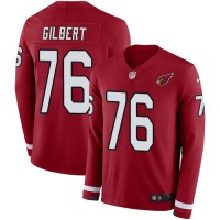 Nike Arizona Cardinals #76 Marcus Gilbert Red Team Color Men's Stitched NFL Limited Therma Long Sleeve Jersey