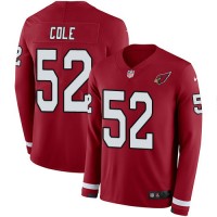 Nike Arizona Cardinals #52 Mason Cole Red Team Color Men's Stitched NFL Limited Therma Long Sleeve Jersey