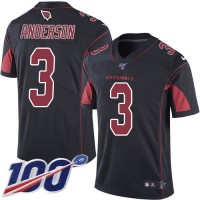 Nike Arizona Cardinals #3 Drew Anderson Black Men's Stitched NFL Limited Rush 100th Season Jersey