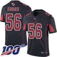 Nike Arizona Cardinals #56 Terrell Suggs Black Men's Stitched NFL Limited Rush 100th Season Jersey