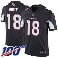 Nike Arizona Cardinals #18 Kevin White Black Alternate Men's Stitched NFL 100th Season Vapor Limited Jersey