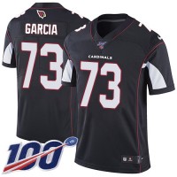 Nike Arizona Cardinals #73 Max Garcia Black Alternate Men's Stitched NFL 100th Season Vapor Limited Jersey