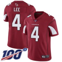 Nike Arizona Cardinals #4 Andy Lee Red Team Color Men's Stitched NFL 100th Season Vapor Limited Jersey