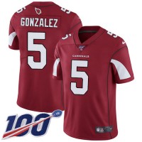 Nike Arizona Cardinals #5 Zane Gonzalez Red Team Color Men's Stitched NFL 100th Season Vapor Limited Jersey