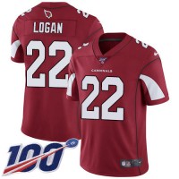Nike Arizona Cardinals #22 T.J. Logan Red Team Color Men's Stitched NFL 100th Season Vapor Limited Jersey