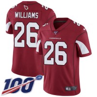 Nike Arizona Cardinals #26 Brandon Williams Red Team Color Men's Stitched NFL 100th Season Vapor Limited Jersey