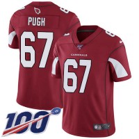 Nike Arizona Cardinals #67 Justin Pugh Red Team Color Men's Stitched NFL 100th Season Vapor Limited Jersey