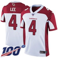 Nike Arizona Cardinals #4 Andy Lee White Men's Stitched NFL 100th Season Vapor Limited Jersey