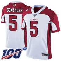 Nike Arizona Cardinals #5 Zane Gonzalez White Men's Stitched NFL 100th Season Vapor Limited Jersey