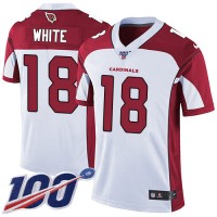 Nike Arizona Cardinals #18 Kevin White White Men's Stitched NFL 100th Season Vapor Limited Jersey
