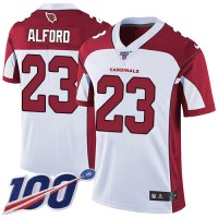 Nike Arizona Cardinals #23 Robert Alford White Men's Stitched NFL 100th Season Vapor Limited Jersey