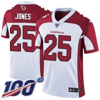 Nike Arizona Cardinals #25 Chris Jones White Men's Stitched NFL 100th Season Vapor Limited Jersey