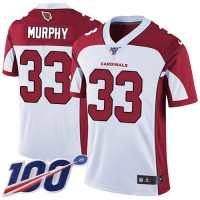 Nike Arizona Cardinals #33 Byron Murphy White Men's Stitched NFL 100th Season Vapor Limited Jersey