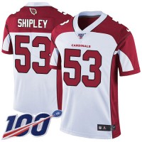 Nike Arizona Cardinals #53 A.Q. Shipley White Men's Stitched NFL 100th Season Vapor Limited Jersey