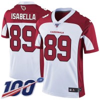 Nike Arizona Cardinals #89 Andy Isabella White Men's Stitched NFL 100th Season Vapor Limited Jersey