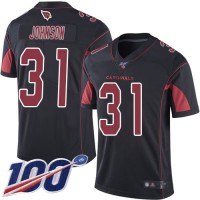 Nike Arizona Cardinals #31 David Johnson Black Men's Stitched NFL Limited Rush 100th Season Jersey